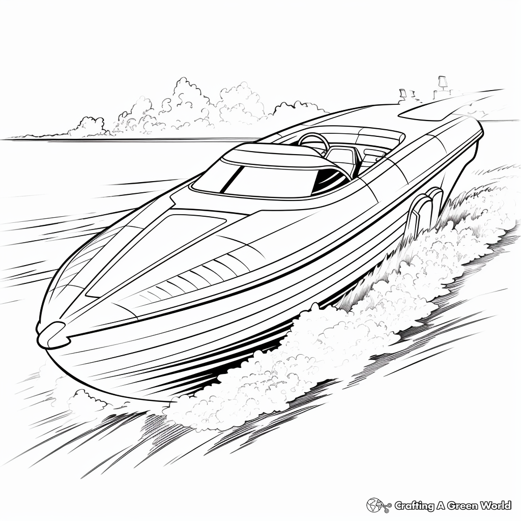 Action-Packed Offshore Powerboat Coloring Pages 4