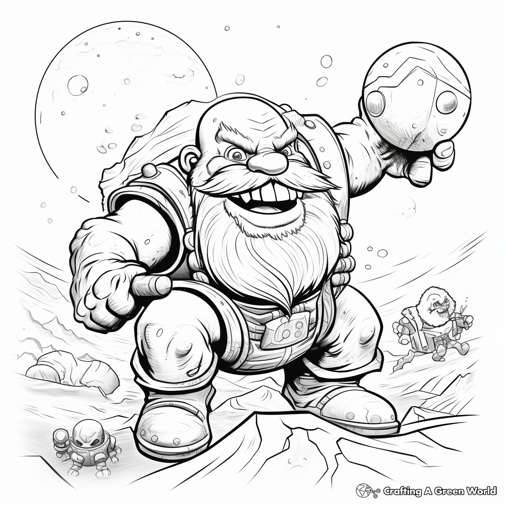 Action-Packed Orcus Planet Coloring Pages 3