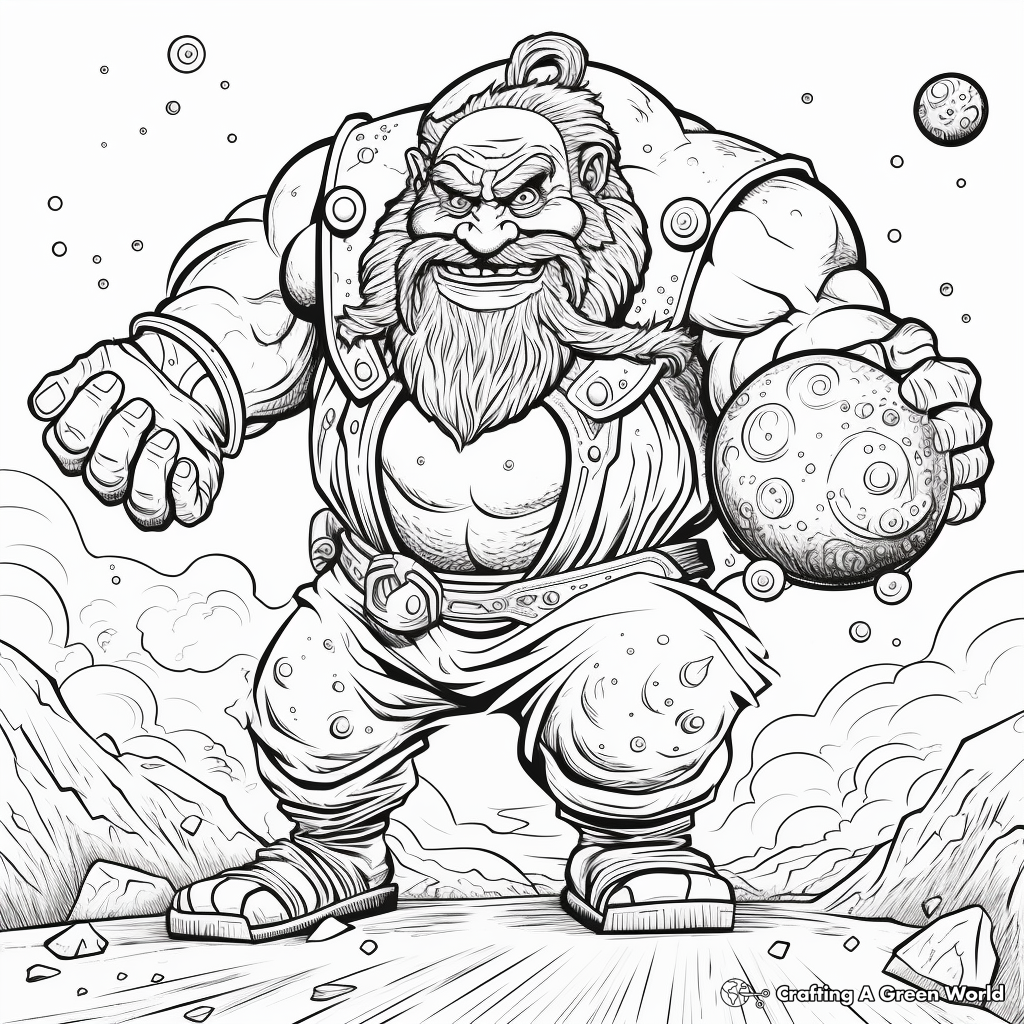 Action-Packed Orcus Planet Coloring Pages 4