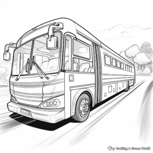 Action-Packed Racing Bus Coloring Pages 4