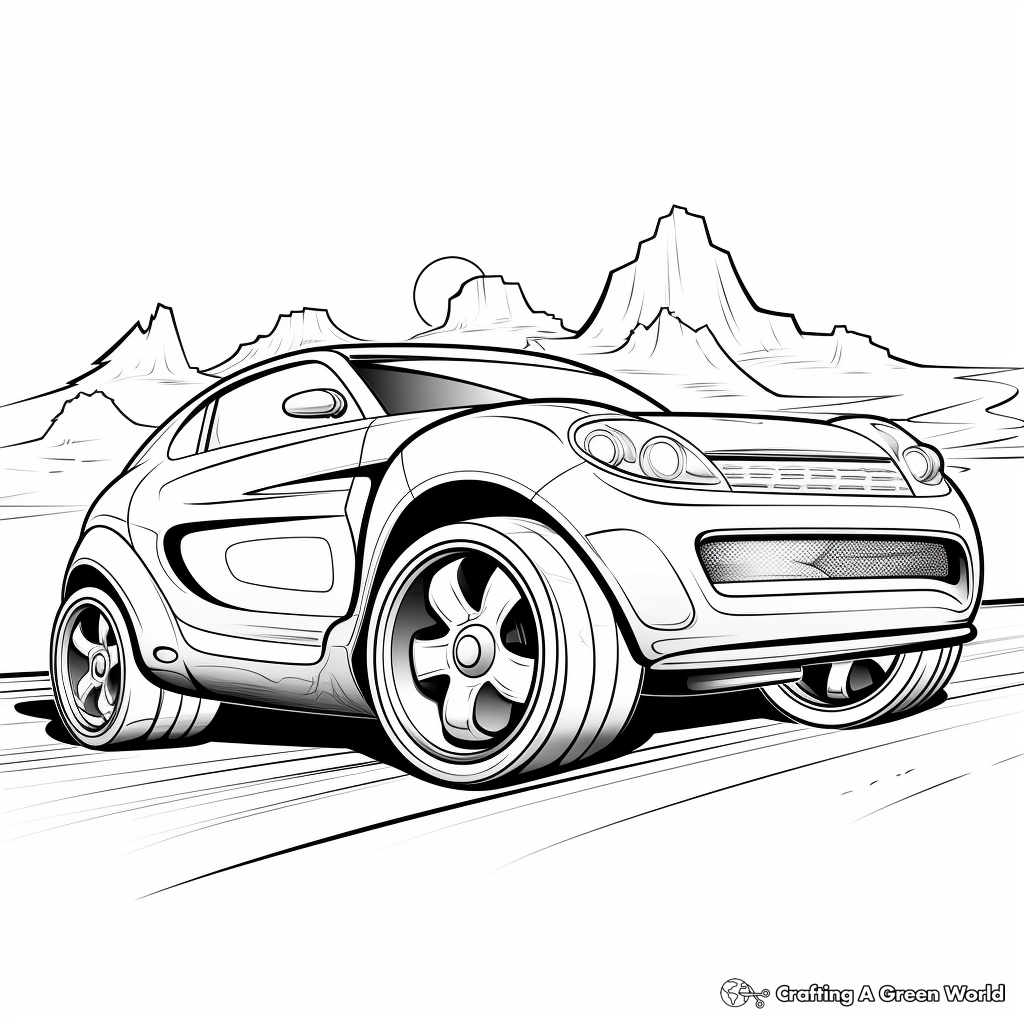 Action-Packed Rally Car Coloring Pages 4