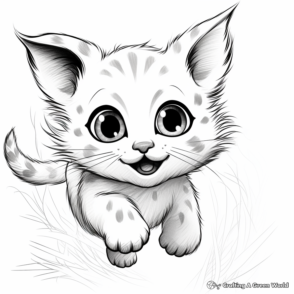 Action-Packed Siamese Kitten Coloring Pages 4