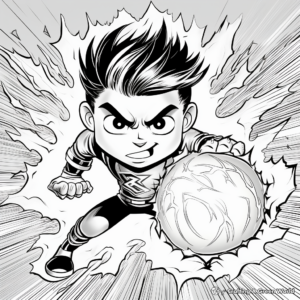 Action-Packed Super Fireball Coloring Pages 2