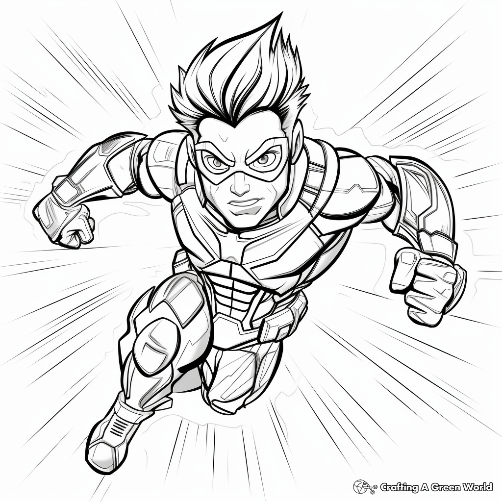 Action-Packed Superheroes Coloring Pages 2