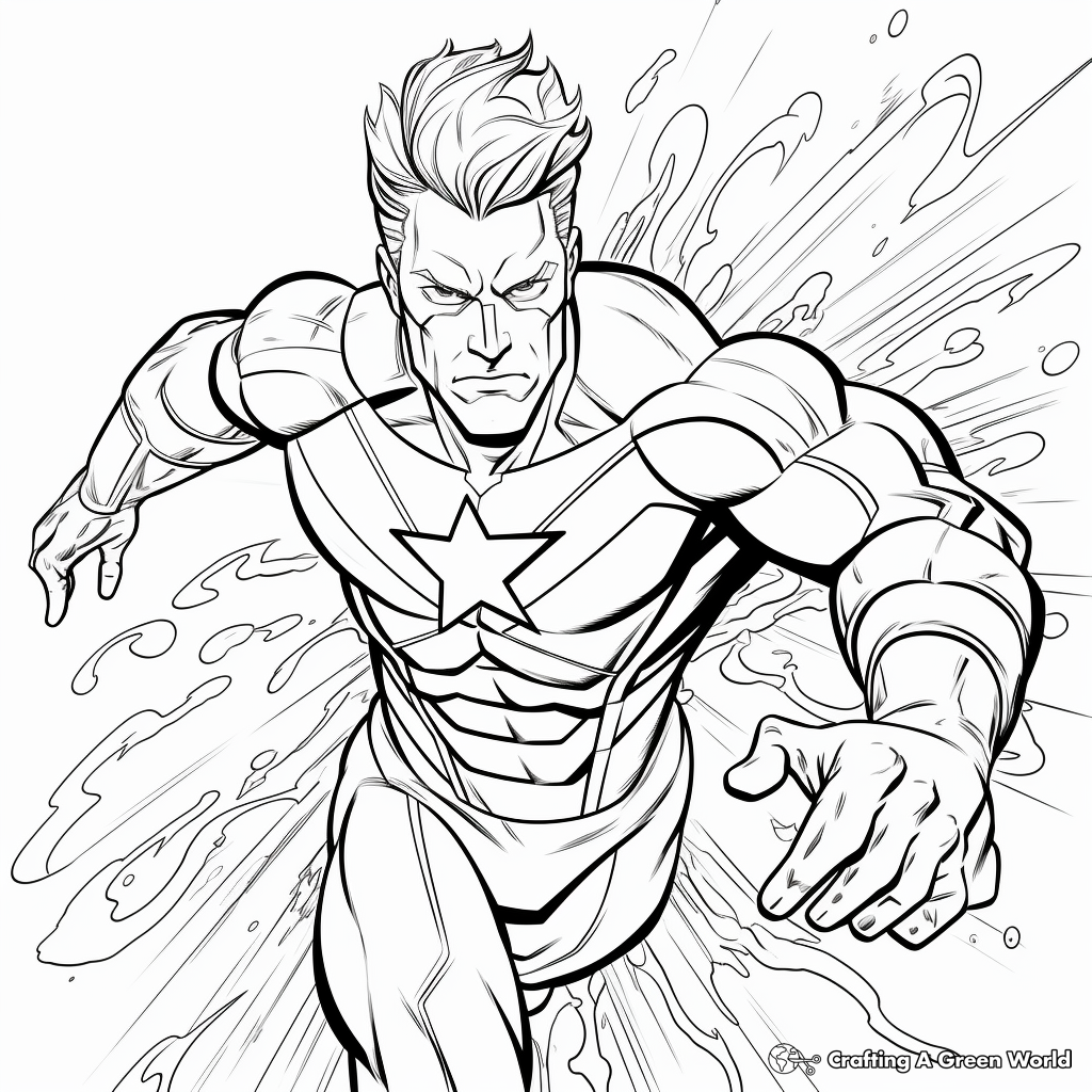Action-Packed Superheroes Coloring Pages 3