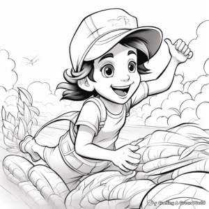 Action-Packed Sweet Corn Harvesting Coloring Pages 3
