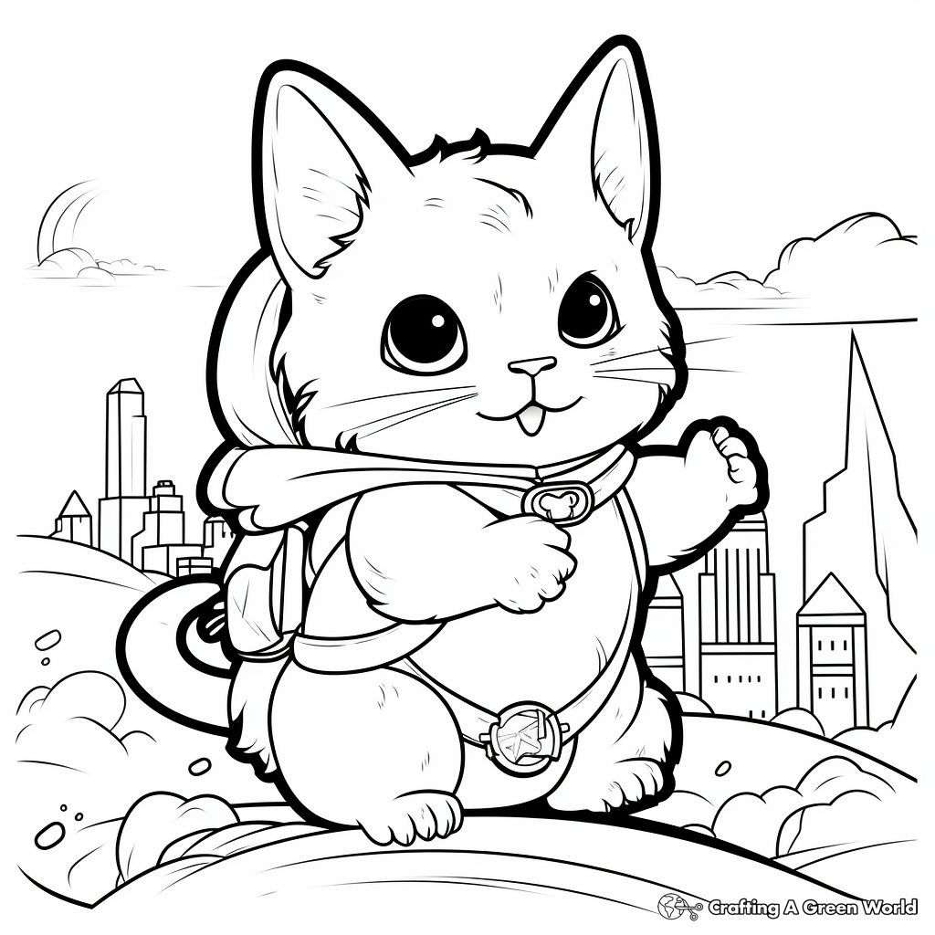 Active Chinchilla Coloring Pages 1