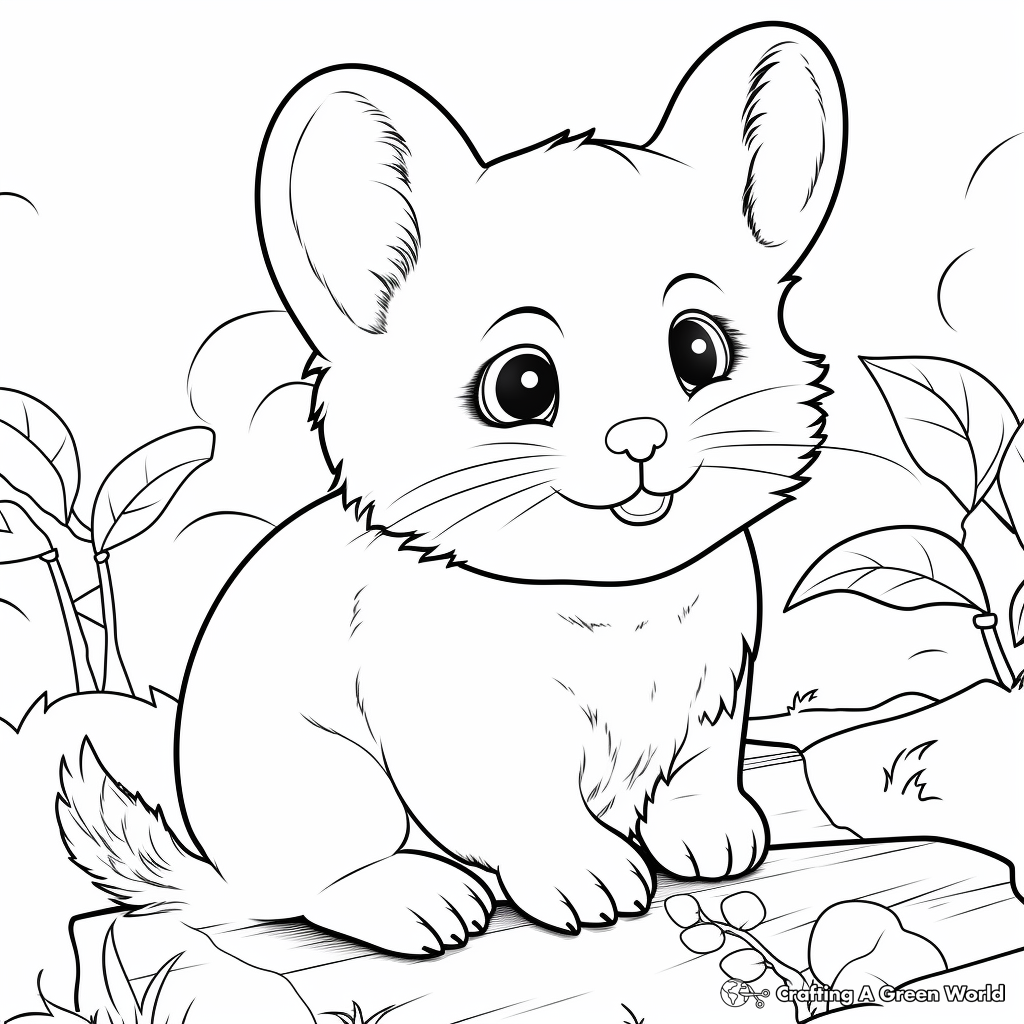 Active Chinchilla Coloring Pages 2