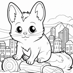 Active Chinchilla Coloring Pages 4