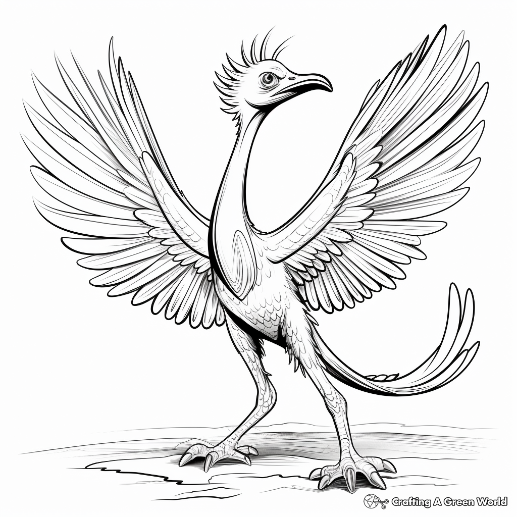 Active Pyroraptor in Action Coloring Pages 1