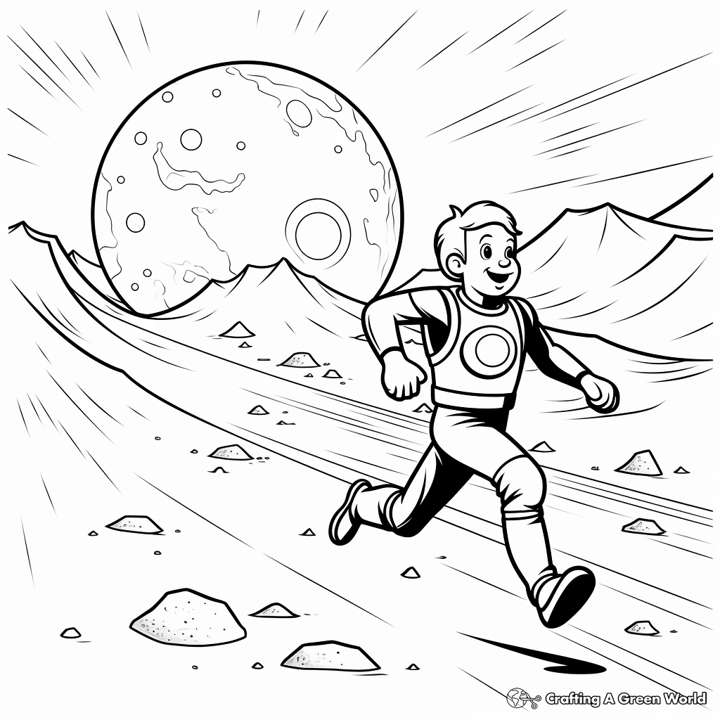 Active Running Pluto Coloring Pages 2