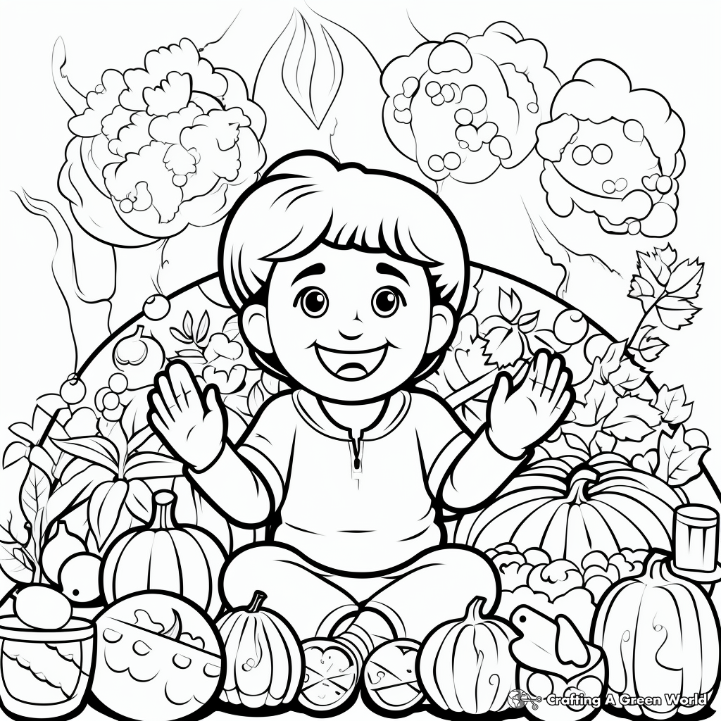 Active 'Self-Control' Fruit of the Spirit Coloring Pages 1