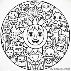 Active 'Self-Control' Fruit of the Spirit Coloring Pages 3