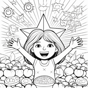 Active 'Self-Control' Fruit of the Spirit Coloring Pages 4