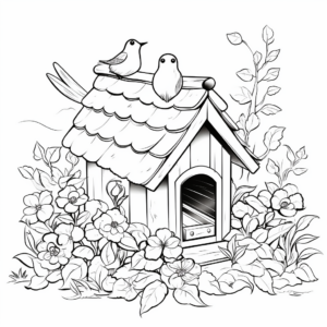 Activity at the Bird Shelter Coloring Pages 4