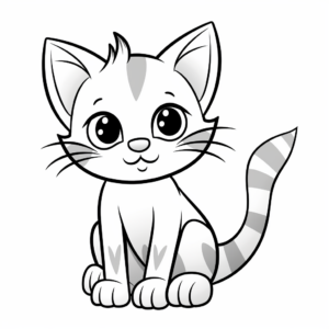 Adorable Abyssinian Cat Coloring Pages 2