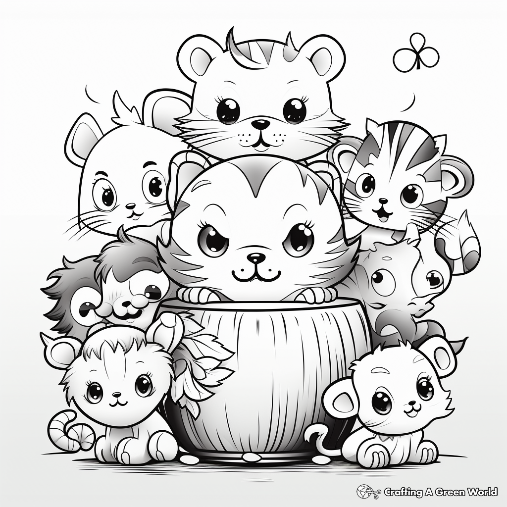 Adorable Animal Coloring Pages for Kids 1