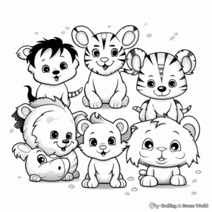 Adorable Animal Coloring Pages for Kids 2