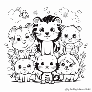 Adorable Animal Coloring Pages for Kids 4