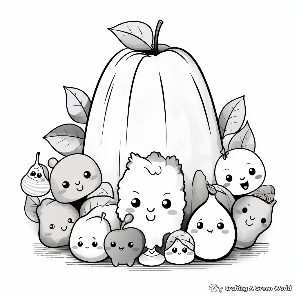Adorable Avocado and Friends Coloring Sheets 3