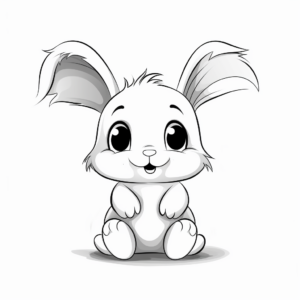 Adorable Baby Bunny Coloring Pages 1