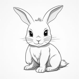Adorable Baby Bunny Coloring Pages 2
