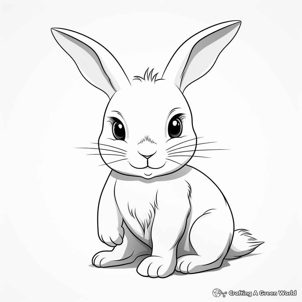 Adorable Baby Bunny Coloring Pages 2