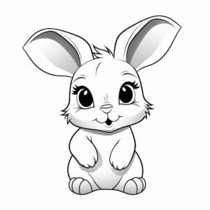 Adorable Baby Bunny Coloring Pages 4