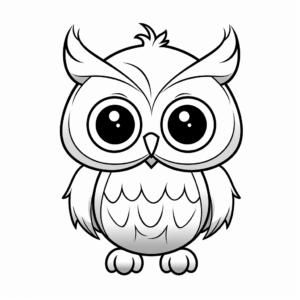Adorable Baby Owl Coloring Pages 3