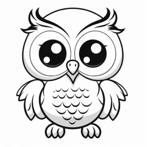 Adorable Baby Owl Coloring Pages 4