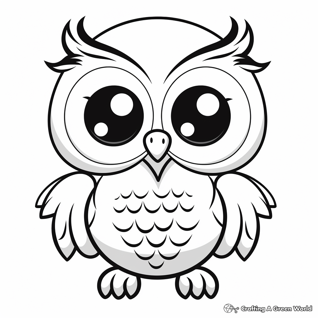 Adorable Baby Owl Coloring Pages 4