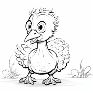 Adorable Baby Turkey Coloring Pages 2