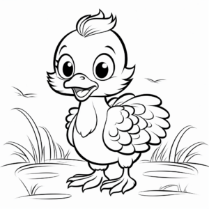 Adorable Baby Turkey Coloring Pages 3