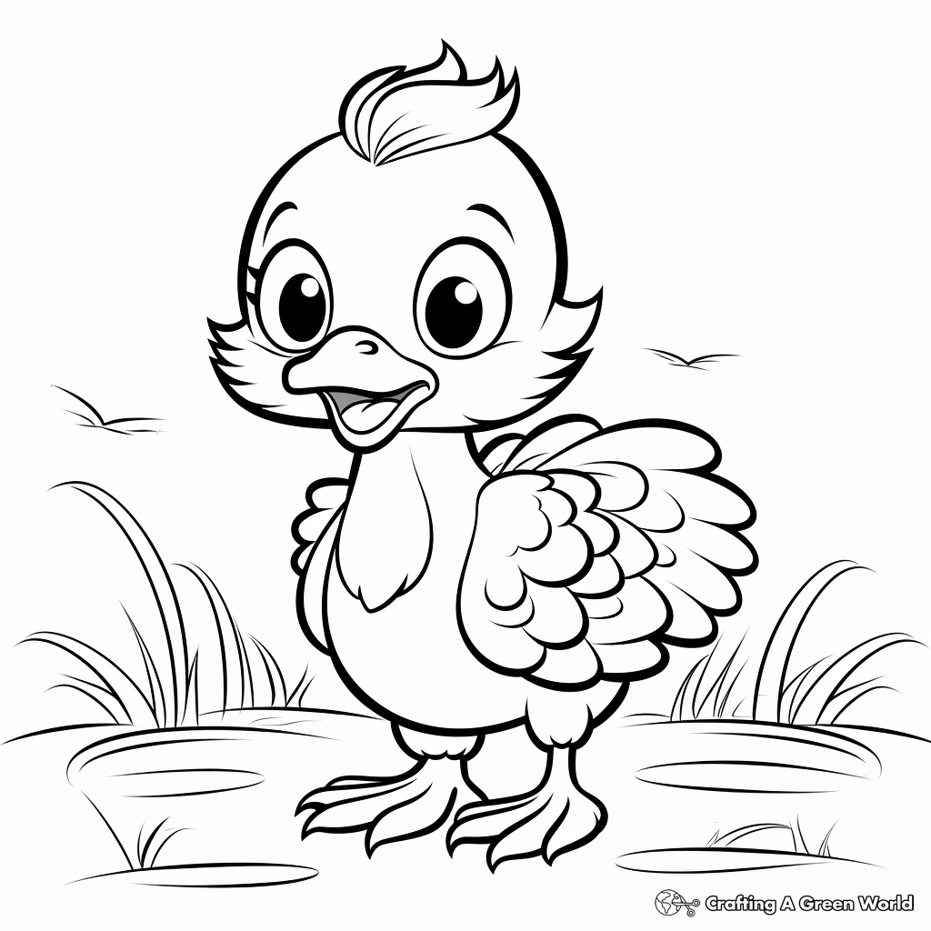 Adorable Baby Turkey Coloring Pages 3
