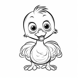 Adorable Baby Turkey Coloring Pages 4