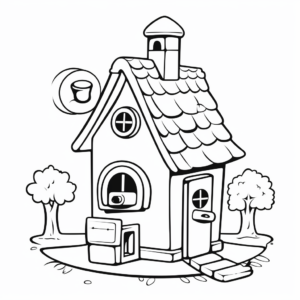 Adorable Birdhouse Feeder Coloring Pages 2