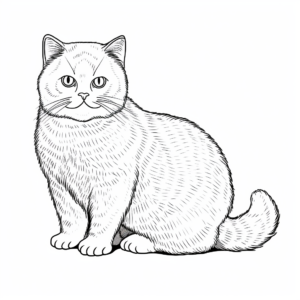 Adorable British Shorthair Coloring Pages 2