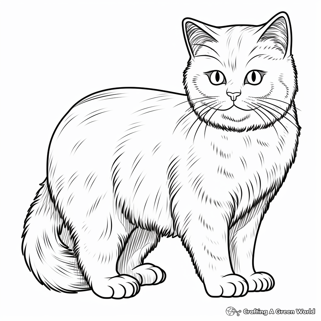 Adorable British Shorthair Coloring Pages 3