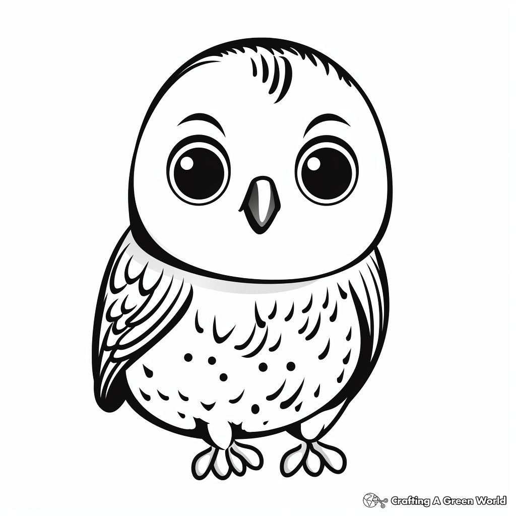 Adorable Budgie Parakeet Coloring Pages 1