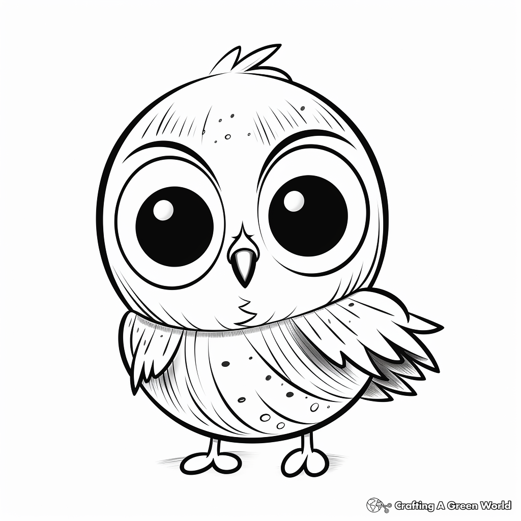 Adorable Budgie Parakeet Coloring Pages 4