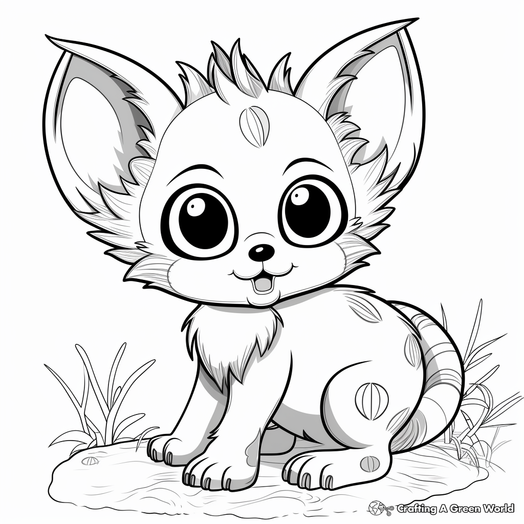 Adorable Bush Baby Animal Coloring Pages 4