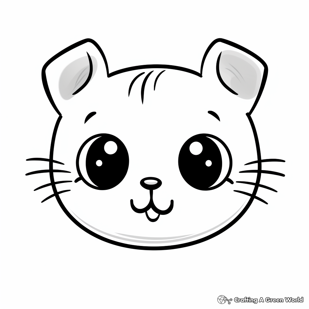 Adorable Cat Nose Coloring Pages for Kids 1