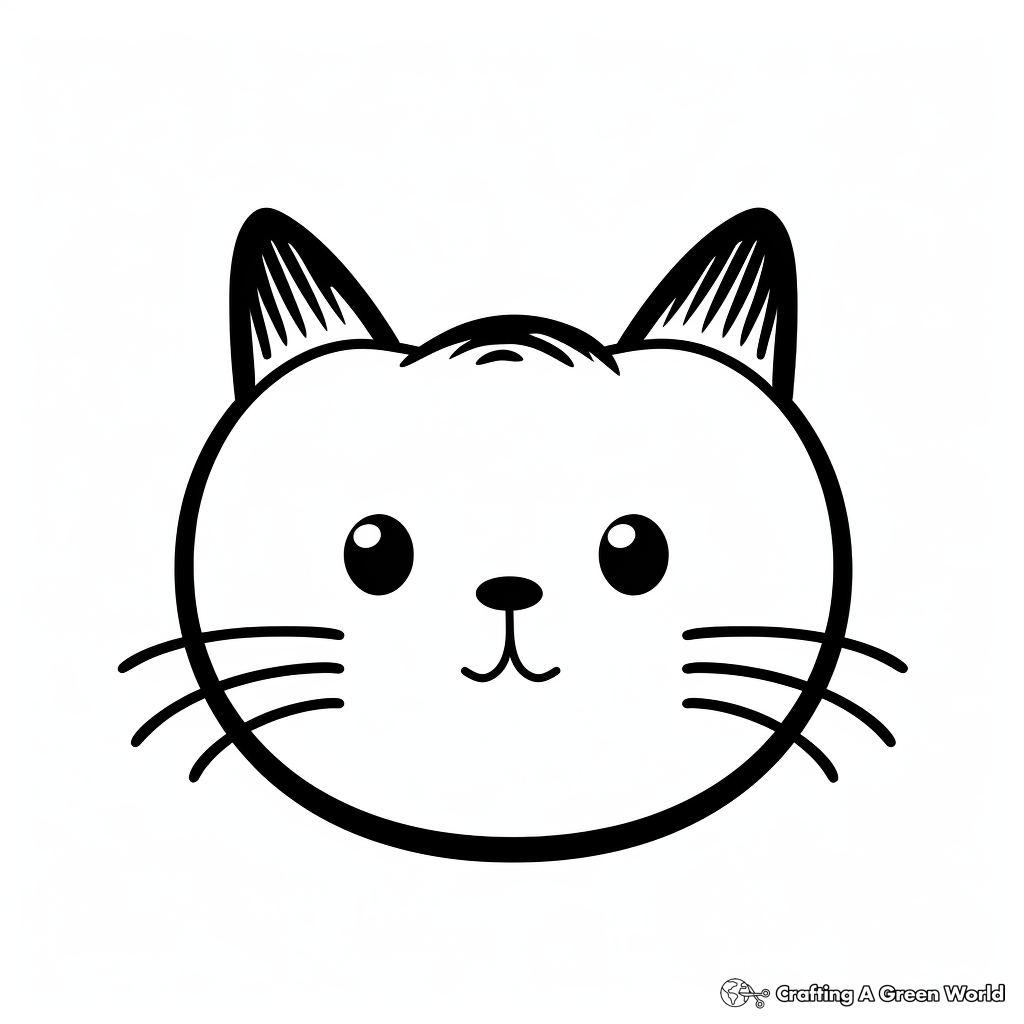 Adorable Cat Nose Coloring Pages for Kids 4