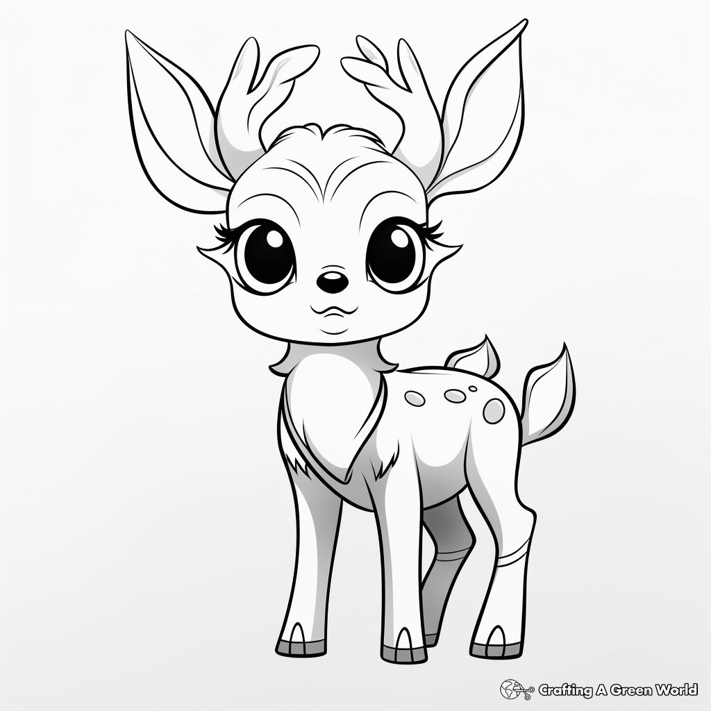 Adorable Deerling Coloring Pages for Kids 1