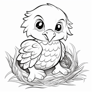 Adorable Eagle Chick Coloring Pages 3