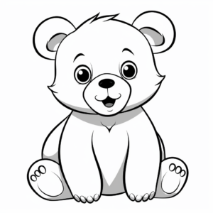 Adorable Grizzly Bear Cub Coloring Pages 3