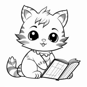 Adorable Kitten Coloring Pages for Kids 4