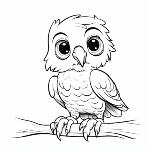 Adorable Lovebird Parrot Coloring Pages 1