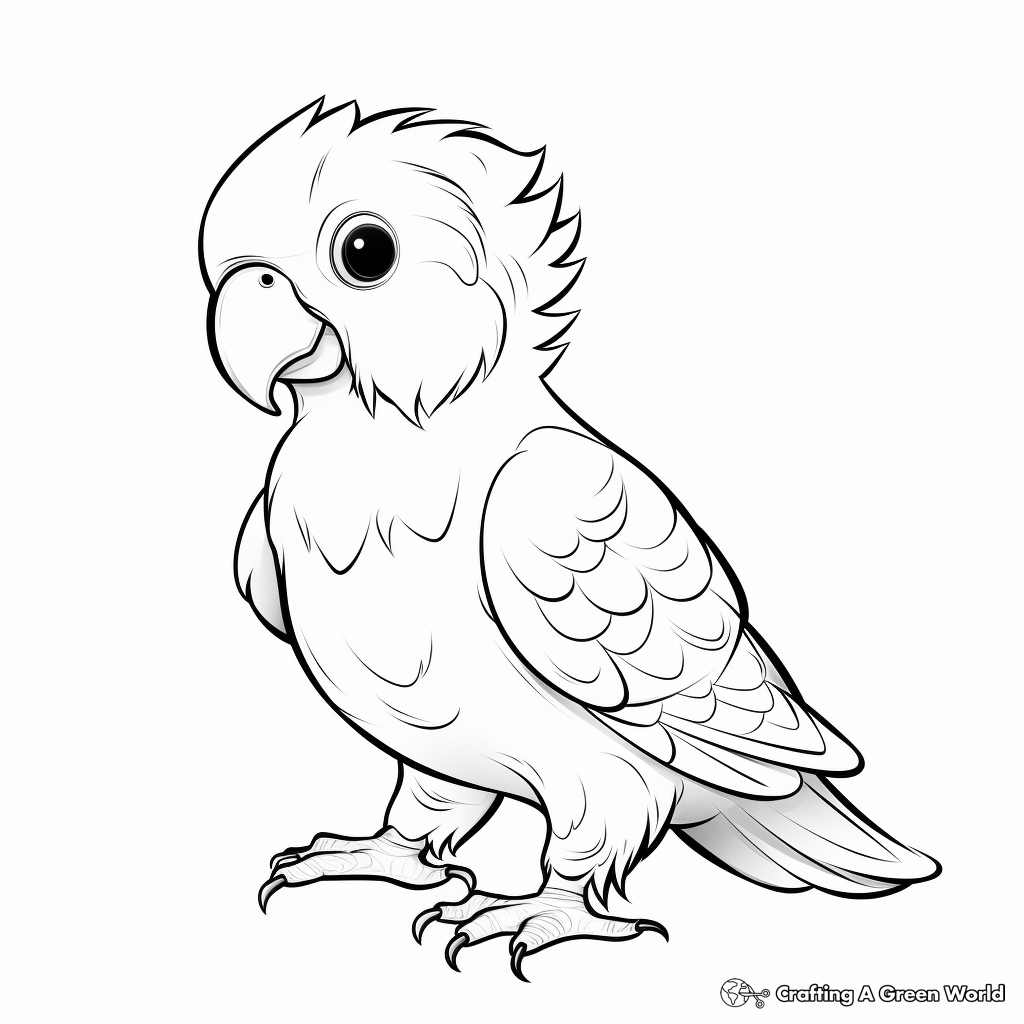 Adorable Lovebird Parrot Coloring Pages 2