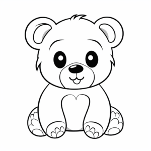 Adorable Panda Bear Coloring Pages 4